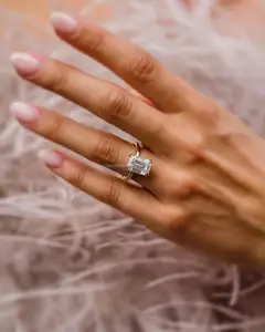 Anillo de diamantes de 14 quilates, joyería de piedras preciosas, banda trenzada, anillo de oro con diamantes de zafiro cultivados en laboratorio de Color rosa de 2,5 quilates