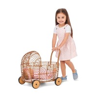 Nouveau produit poupée en rotin poussette poupée bébé literie panier jouet pour bébé enfants fabriqué par Vietnam FBA Amazon