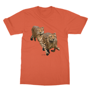 Camiseta Clásica para Adultos Cheetah Brothers con Patrón Sólido, Ligera, de Jersey de Algodón/Fibra de Bambú, Estilo Urbano, 220 Gramos de Peso de Tela - Product Image 1