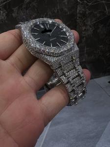 นาฬิกาข้อมือผู้ชายสุดหรูขนาด41มม. สไตล์ฮิปฮอปประดับเพชรเม็ดกลมแบบแอนะล็อกสำหรับกีฬาโบราณ - Product Image 2