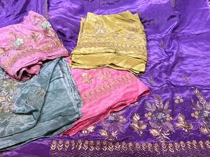 Salwar Kameez en soie non cousue brodée à la main pour femme Protection solaire style indien traditionnel à la mode - Product Image 2