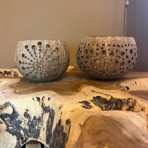 Beautiful Organic Handmade Coconut Shell Tealight Holder Decorative Natural Coconut Lantern Luxurious Gifts From Nature - Product Image 5