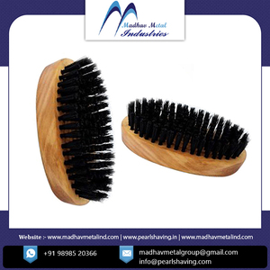 Brosse à barbe compacte en bois de marque à poils de sanglier de haute qualité pour une utilisation de voyage au prix d'usine - Product Image 2