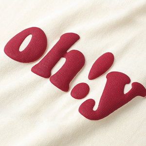 Personalizado para hombre Puff Imprimir Streetwear Tee OEM Fábrica de algodón de gran tamaño T Shirt 3D Raised Logo Design Shirt - Product Image 2