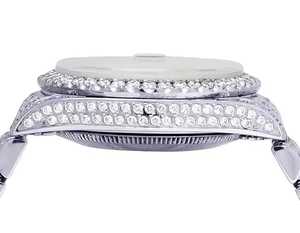 Lujoso reloj analógico de acero inoxidable totalmente Moissanite Diamond Iced Arabic Numeral Hip Hop Style Mejor calidad Edición limitada - Product Image 2