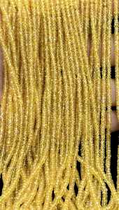 ลูกปัดแซฟไฟร์เหลี่ยมเพชรพลอยสีเหลืองธรรมชาติขนาด2มม. 3มม. สายแบบหลวมสำหรับทำสร้อยคอเครื่องประดับอัญมณีเกรดสูง - Product Image 2