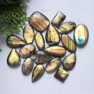 Lot de 925 cabochons en labradorite verte, accessoires pour bijoux, breloques, pierres précieuses, cristal, mini cœurs, jade - Product Image 4