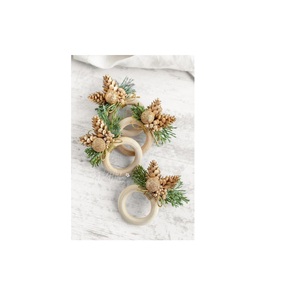 Vente en gros pas cher Anneau de serviette en rotin pour décoration de table avec strass et bling Anneau à boucle pour serviette de table - Product Image 4