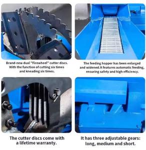 Cortadora de paja de alta pulverización de 3 toneladas/h para uso agrícola, máquina para picar forraje agrícola, hierba, tallo de maíz, picadora de ensilaje de maíz Animal - Product Image 2
