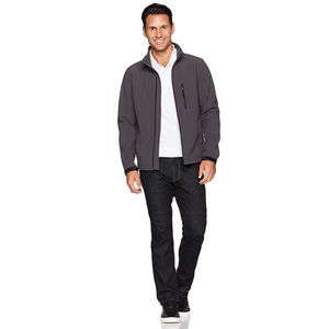 2025 personnalisé hommes Soft Shell Sport veste de haute qualité imperméable extérieur coupe-vent tissu matériel longue saison d'hiver fermeture éclair - Product Image 2