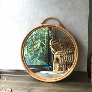 Espejo de Pared con Marco de Ratán de Diseño Escandinavo al por Mayor para Decoración del Hogar y Ocasiones de Aniversario - Product Image 3