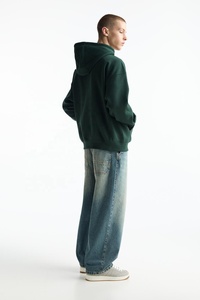 Antique <b>Green</b> Hoodie for <b>Men</b> High Quality Custom Manufacturer <b>Fleece</b> Oversized Hoodie with Thermal Stuff for Winters - Product Image 2
