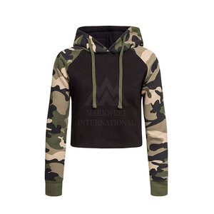 เสื้อฮู้ดเอวลอยสำหรับผู้หญิงทำจากวัสดุคุณภาพสูงเสื้อครอป - Product Image 1