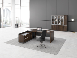 Sang trọng Ông Chủ bàn thiết kế thời trang nội thất văn phòng giám đốc điều hành CEO bàn bằng gỗ L hình dạng làm việc máy tính xách tay bảng - Product Image 6