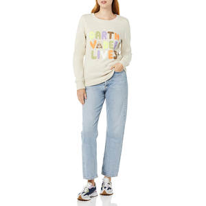 Custom Logo Cotton <b>Long</b> Sleeve <b>Women</b> <b>Sweatshirt</b> 100% Cotton Hoodies & <b>Sweatshirts</b> From Pakistan - Product Image 2