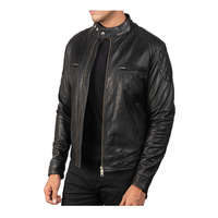Blouson en cuir pour homme, toile respirante, haute qualité, style urbain hivernal, personnalisable, faible MOQ, prix raisonnable, en promotion