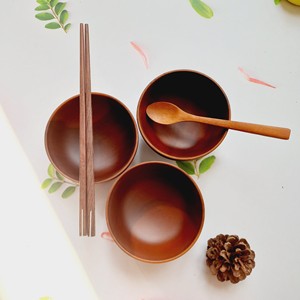 Reusable Acacia Wooden Bowl Variety Size Safety Bowl <b>For</b> Salad Fruit Rice Decor From Vietnam High Quality - Product Image 3