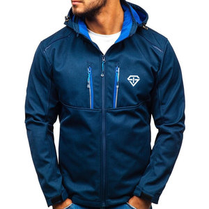 Men's Best Quality <b>Thin</b> Windproof <b>Waterproof</b> Breathable Stand Collar Softshell <b>Jacket</b> New Arrival Winter-Themed Wholesale - Product Image 1