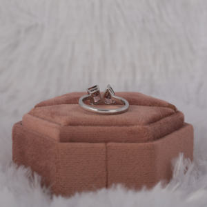 Anillo de diamante cultivado en laboratorio personalizado de lujo dos piedras pera corte radiante 18K oro blanco sólido joyería fina de moda regalo para mujeres IGI - Product Image 5