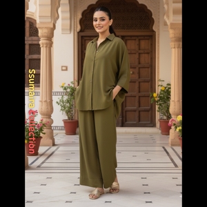 Vente En Gros Ensembles De Coords À Coupe Décontractée Pour Femmes-Vêtements Ethniques Et Décontractés De Qualité Supérieure | Tendances par Cp - Product Image 3