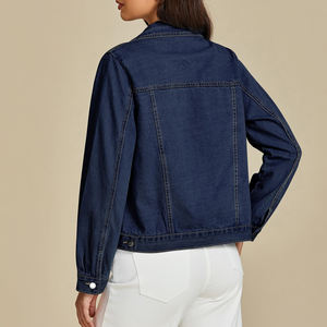 Qualité supérieure Confortable Prix de gros Femmes Denim Jeans Vestes Vente à chaud Femmes Col Rabattu Denim Vestes - Product Image 2