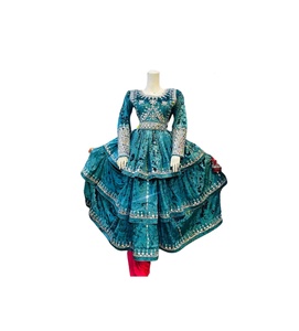 Vintage ethnique afghan Kuchi robes fête traditionnelle porter avec des couleurs vives dentelle décoration pour les événements traditionnels pakistanais - Product Image 5