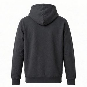 Sweat-shirt à capuche pour homme avec cordon de serrage, poche kangourou, poignets côtelés, broderie frontale, style streetwear décontracté, respirant, 360g - Product Image 2