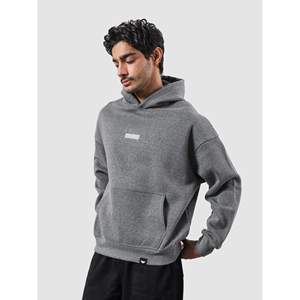 Sweat à capuche en molleton bouclette gris anthracite taille XSS zippé avec broderie 3D délavée à l'acide et appliqué streetwear pour homme/femme - Product Image 6