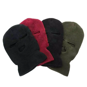 Wholesale <b>Ski</b> Masks Custom logo <b>Balaclava</b> Knitted <b>Ski</b> Mask 3 Hole Skimask with Sniper Gang logo - Product Image 3