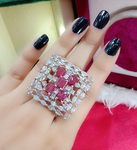 Monalisa moda forma cuadrada latón fiesta anillo personalizable a granel joyería de moda para mujeres y niñas - Product Image 5