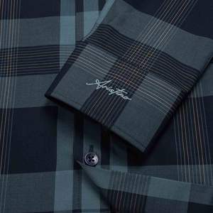 Aristino, camisa de vestir antiarrugas transpirable con cuello mandarín a rayas azules para hombre ALS0480Z, venta al por mayor, precio caliente, producto superior - Product Image 4