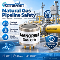 Capteur de gaz méthane infrarouge Manorshi MNS-QT331 avec tension d'alimentation de 3,3-5V et sortie de 0,4-2V