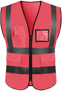 Gilet de sécurité haute visibilité pour homme, conforme à la norme ANSI Classe 1 et EN ISO 20471 Classe 2, imperméable, avec éclairage LED, pour la sécurité routière, taille personnalisable - Product Image 2