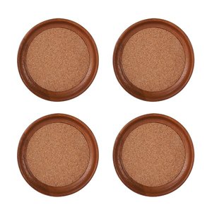 New Modern Stylish Designed Eco-Friendly Durable Wooden Coasters Attractive Unique Shape Custom Size Custom Logo <b>Walnut</b> Home - Product Image 2