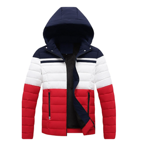 Veste en duvet de canard pour hommes de haute qualité chaude et épaisse veste bouffante coupe-vent d'hiver à capuche imperméable avec logo personnalisé - Product Image 1