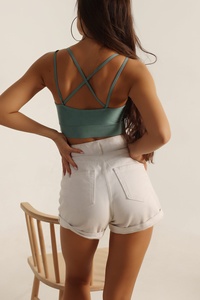 Nuevo y fresco diseño Heather Yoga Mujeres Sujetador deportivo Adultos Transpirable Fitness Yoga Bra Logotipo personalizado Sujetador deportivo de alto impacto - Product Image 2