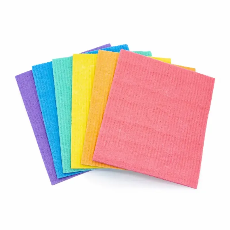 Swedish Dish Cloth Kitchen Cleaning Dishwashing Towel Reusable Cellulose Sponge Biodegradable Dish Wash Sponge Cloth Dishcloth