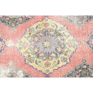 Vintage Turkish Rug, 2.2x13.1 ft Rug, <b>Red</b> Southwestern <b>Wool</b> Rug - Product Image 4