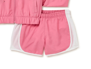 Wholesale Women's Windbreaker Set 2 Piece Hooded Jacket and Shorts Sportswear Set Athleisure Tracksuit for Gym Running Fitness - Product Image 3