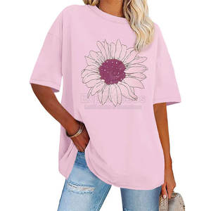 Camiseta de gran tamaño de diseño simple, ropa cómoda para todos los días, camiseta de gran tamaño de ajuste relajado para trajes casuales y diarios - Product Image 1