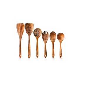 Natural Wooden <b>Serving</b> <b>Spoon</b> & Server Set Kitchen ware Accessories Flatware Household Handmade <b>Spoon</b> Set - Product Image 1