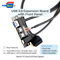 Cable de Extensión para Panel Frontal de PC, USB 3.0, USB 2.0, Audio HD, Interruptor de Encendido, Ensamblaje de Cable con Cubierta de PVC para Caja de Ordenador, OEM, ODM, en Stock