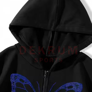 2026 Unique Design Printed Pattern Men <b>Rhinestone</b> <b>Hoodie</b> High Quality Eco Friendly Men <b>Rhinestone</b> <b>Hoodie</b> - Product Image 2