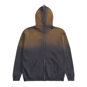 Full Face Zip Hoodie Custom Men High Quality Unisex Wholesale Sweatshirts Fleece/French Terry Hoodies & Sweatshirts - Product Image 5