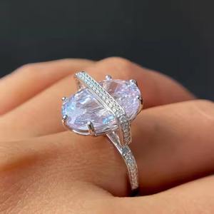 9ct Chic Oval Cut Original Moissanite Diamond Ring 925 Silver Solitaire Ring Anniversaire Gift Propose Surprise Gift Fine Rings - Product Image 3