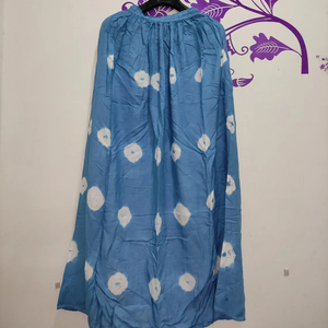 Jupe longue maxi faite à la main, style bohème hippie, trois teintes, pour femme, tenue de plage estivale, confortable, légère, en rayonne, taille élastique - Product Image 1