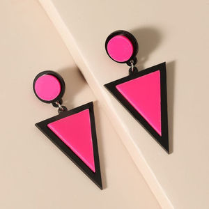 ต่างหูห้อยแฟชั่นสำหรับผู้หญิงทำจากซิลิโคนอีพ็อกซี่เรซินแบบทำมือ - Product Image 1