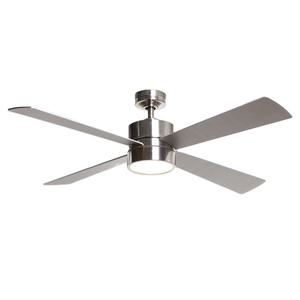 Ventilateur de plafond BigFans i6 de haute qualité, 96 pouces, en aluminium brossé, avec tige de suspension de 12 pouces, pour intérieur - Product Image 1