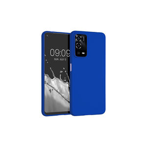 Funda de Silicona Líquida Antigolpes Netzy Premium Saks Azul, Carcasa Trasera Flexible y Suave para Modelos Oppo A55 4G A53 A58 9i - Product Image 1