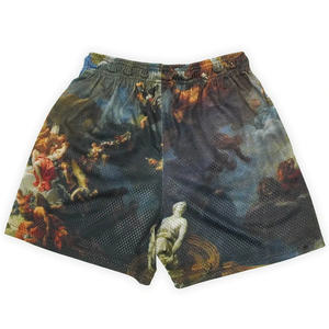 OEM Wholesale <b>Men's</b> Graphic Polyester <b>Mesh</b> <b>Shorts</b> Breathable Hip Hop Print Waist Drawstring Sizes <b>S</b> 2XL for Fitness Gym - Product Image 2